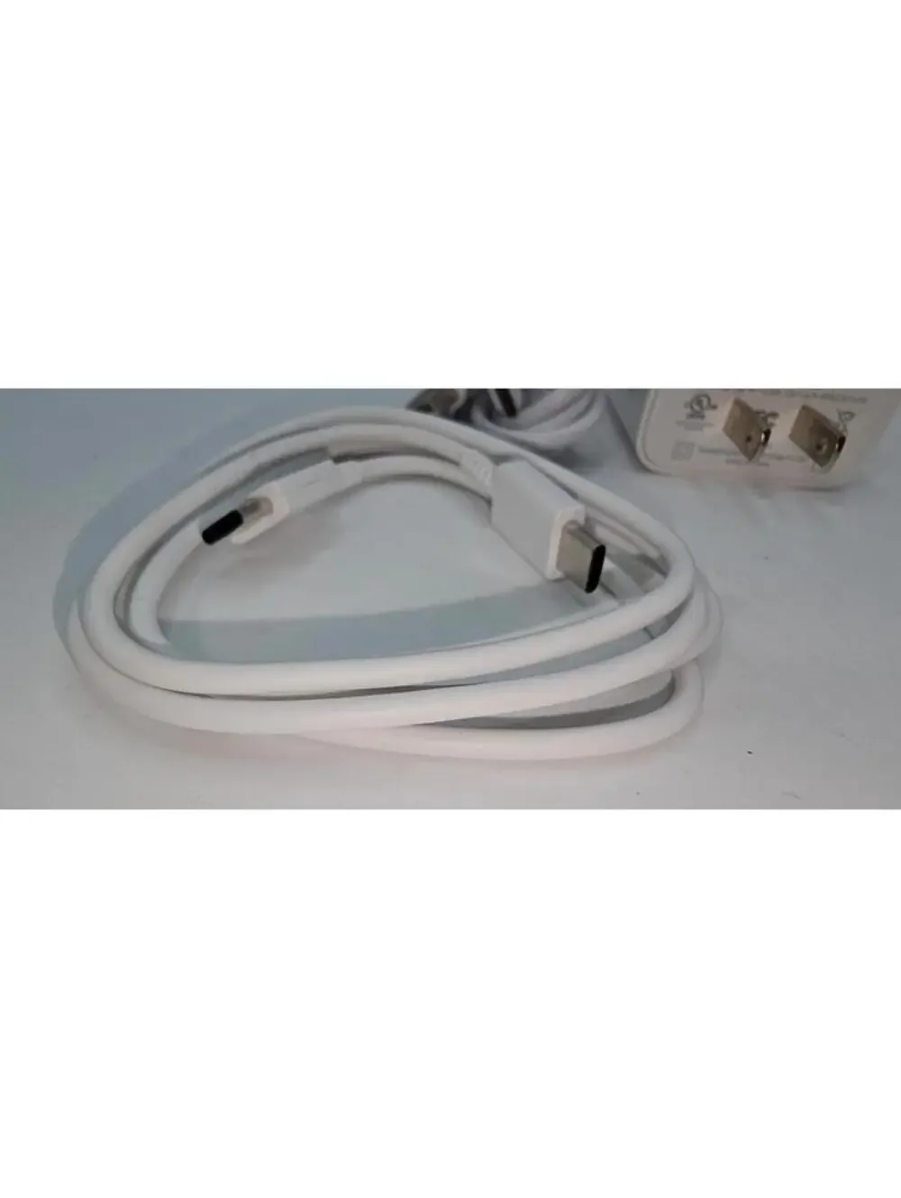 White USB-C Charger Adapter with 2 USB-C Cable